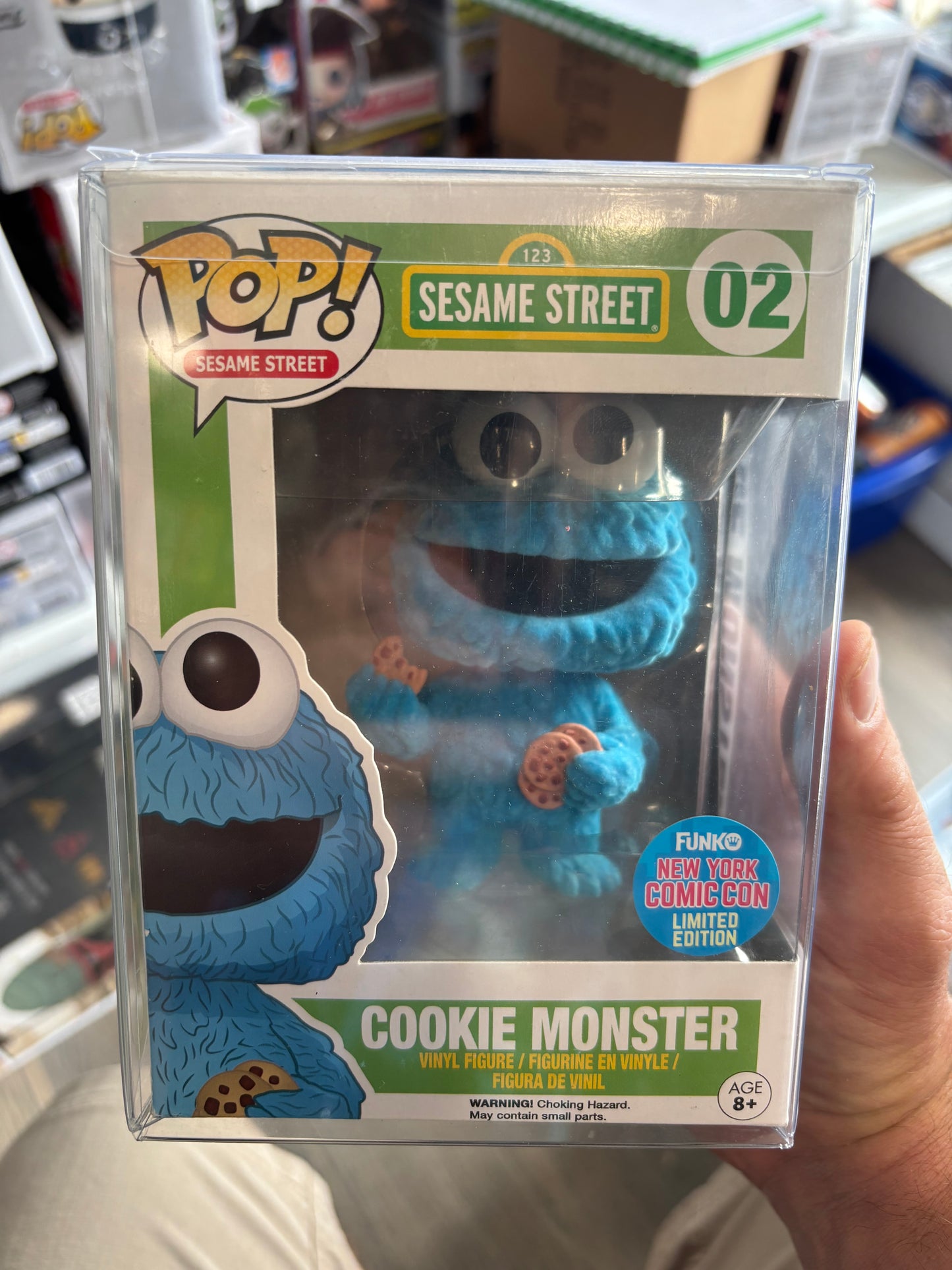 Funko Pop Sesame street : Cookie monster 02 nycc exclusive flocked