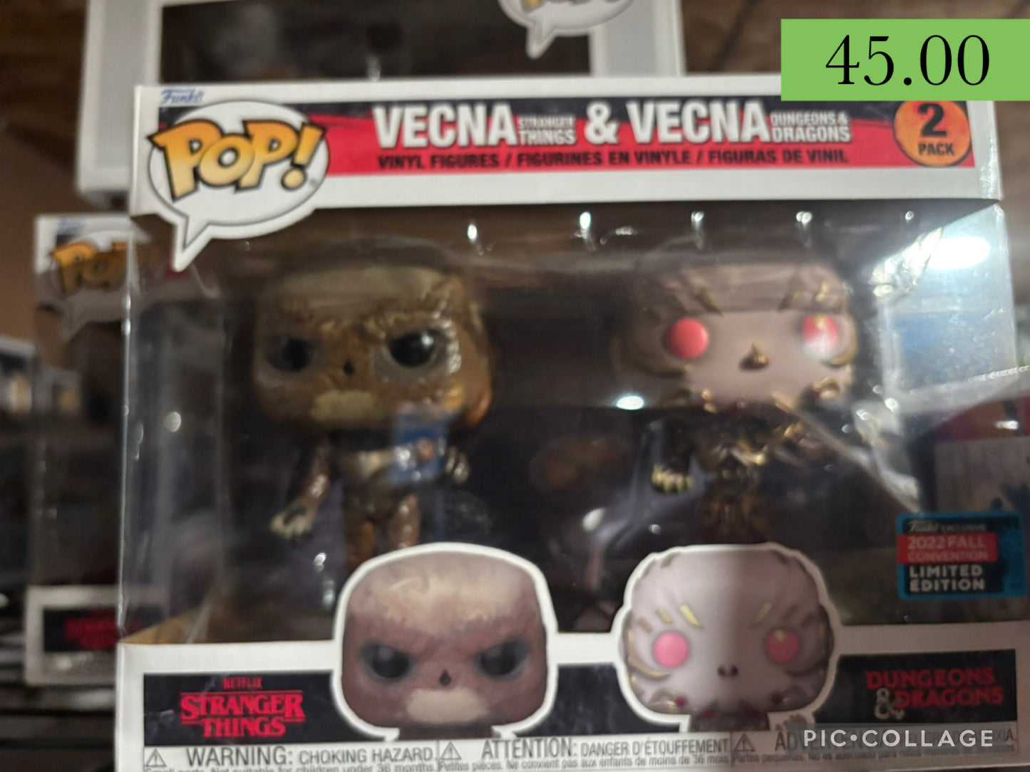 Stranger Things Pop!  Vecna & Vecna Dungeons and Dragons 2 pack 2022 Exclusive