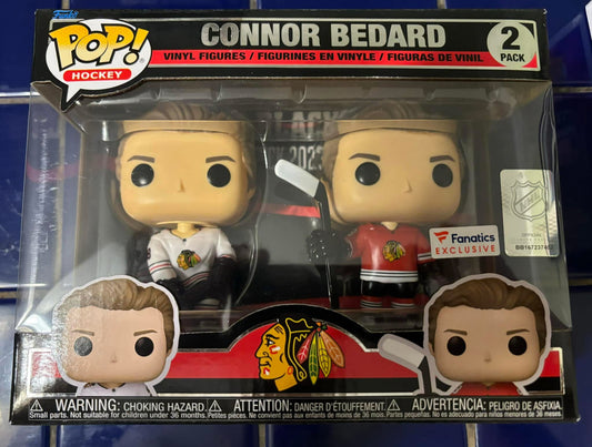 NHL funko : Chicago blackhawks Connor bedard 2 pack fanatics exclusive