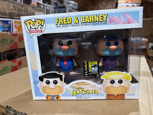 Funko Pop! Animation - Hanna Barbera Fred & Barney 2014 SDCC Exclusive 480 piece Blue Hiar