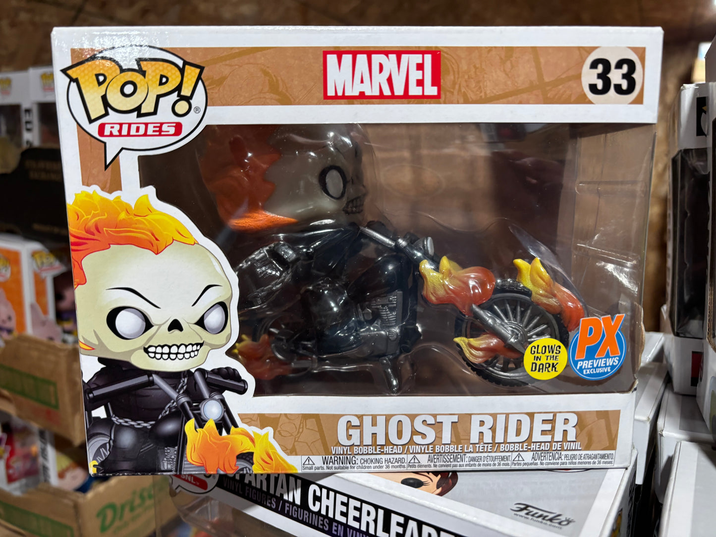 Funko Pop! Marvel Rides : Ghost Rider #33 Px Previews Exclusive GID