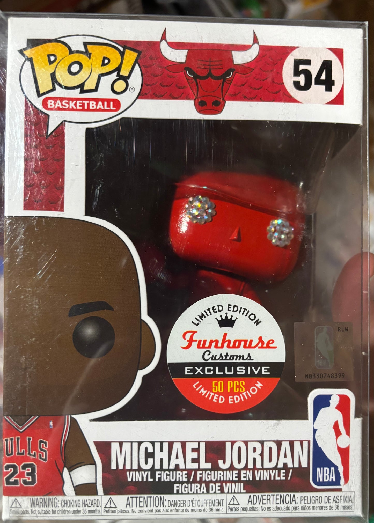 FUNKO POP NBA! : MIchael Jordan #54 Funhouse Customs limited 50