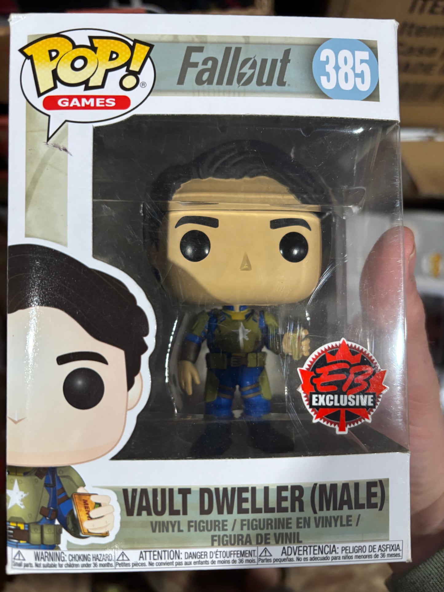FUNKO POP! Fallout : Vault Dweller Male #385 Eb Games Exclusive