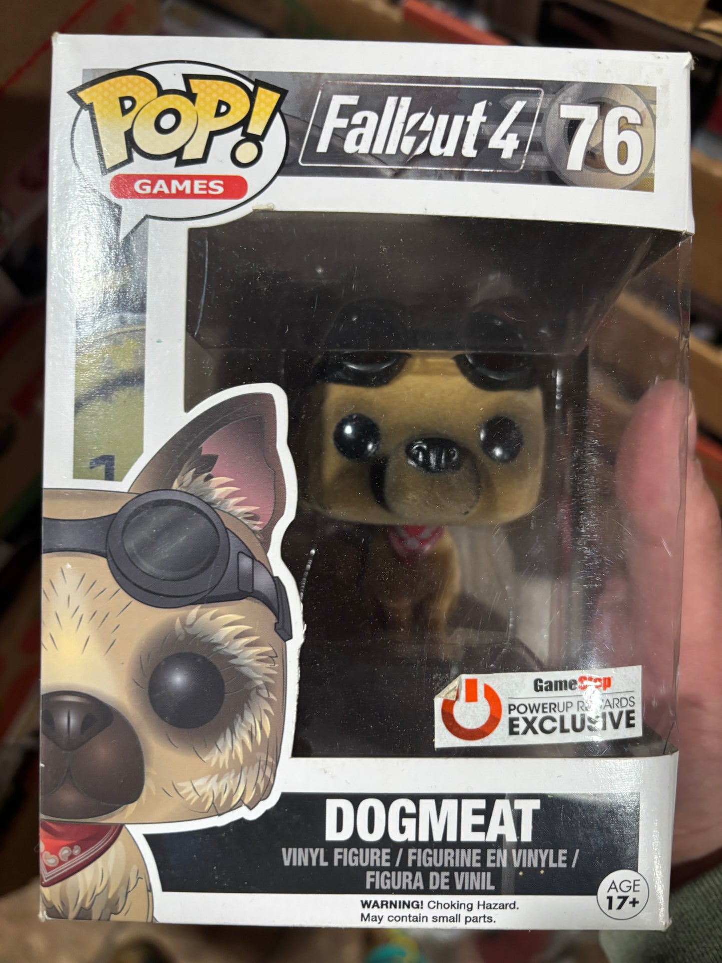 FUNKO POP! Fallout : Dogmeat #76 Gamestop Exclusive Flocked