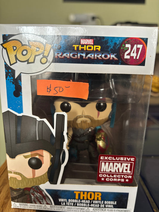Funko Marvel Pop!  Marvel  Thor Ragnorok: Thor #247  Marvel Collector Corp Exclusive