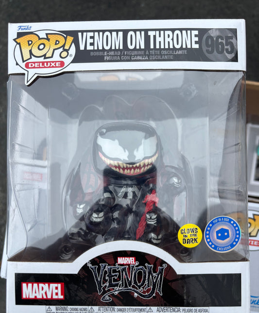 Funko Pop! Marvel  :  Venom on Throne #965 Pop in the box Exclusive GID