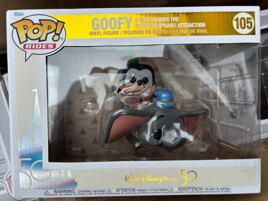 Funko Pop! Disney: Goofy at the Dumbo the flying elephant attraction #105 Deluxe