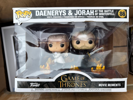 Funko Pop!  Game of thrones : Daenerys & Jorah at the battle of Winterfell #86 Deluxe (box damage