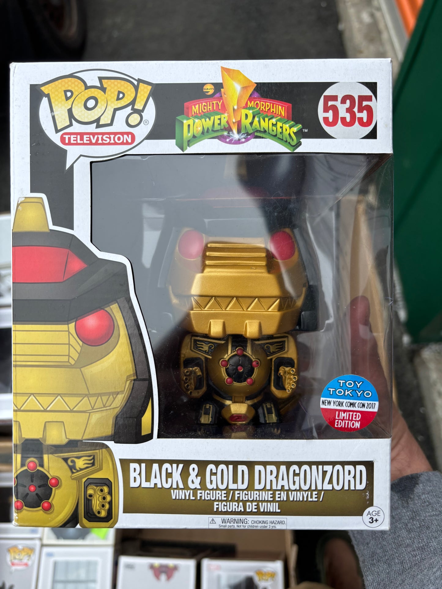 Funko Pop : Mighty Morphin Power Rangers : Black & Gold Dragonzord #535 Toy Tokyo 2017 NYCC  Exclusive