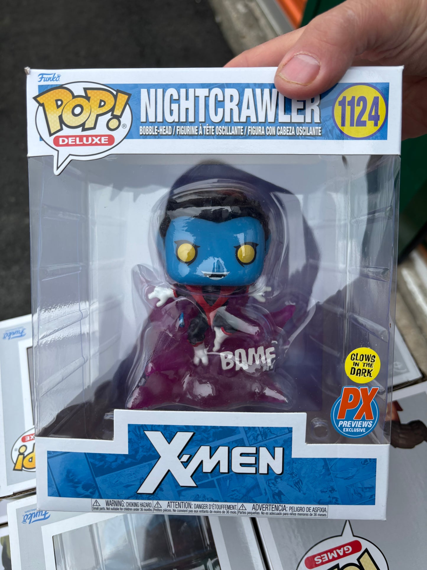 FUNKO POP! Marvel:  Nightcrawler #1124 Xmen X-men Deluxe px Previews Exclusive