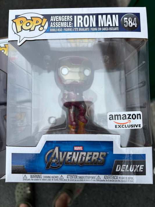 Funko Pop : Marvel : Avengers Assemble : Iron Man #584 Amazon Exclusive Deluxe