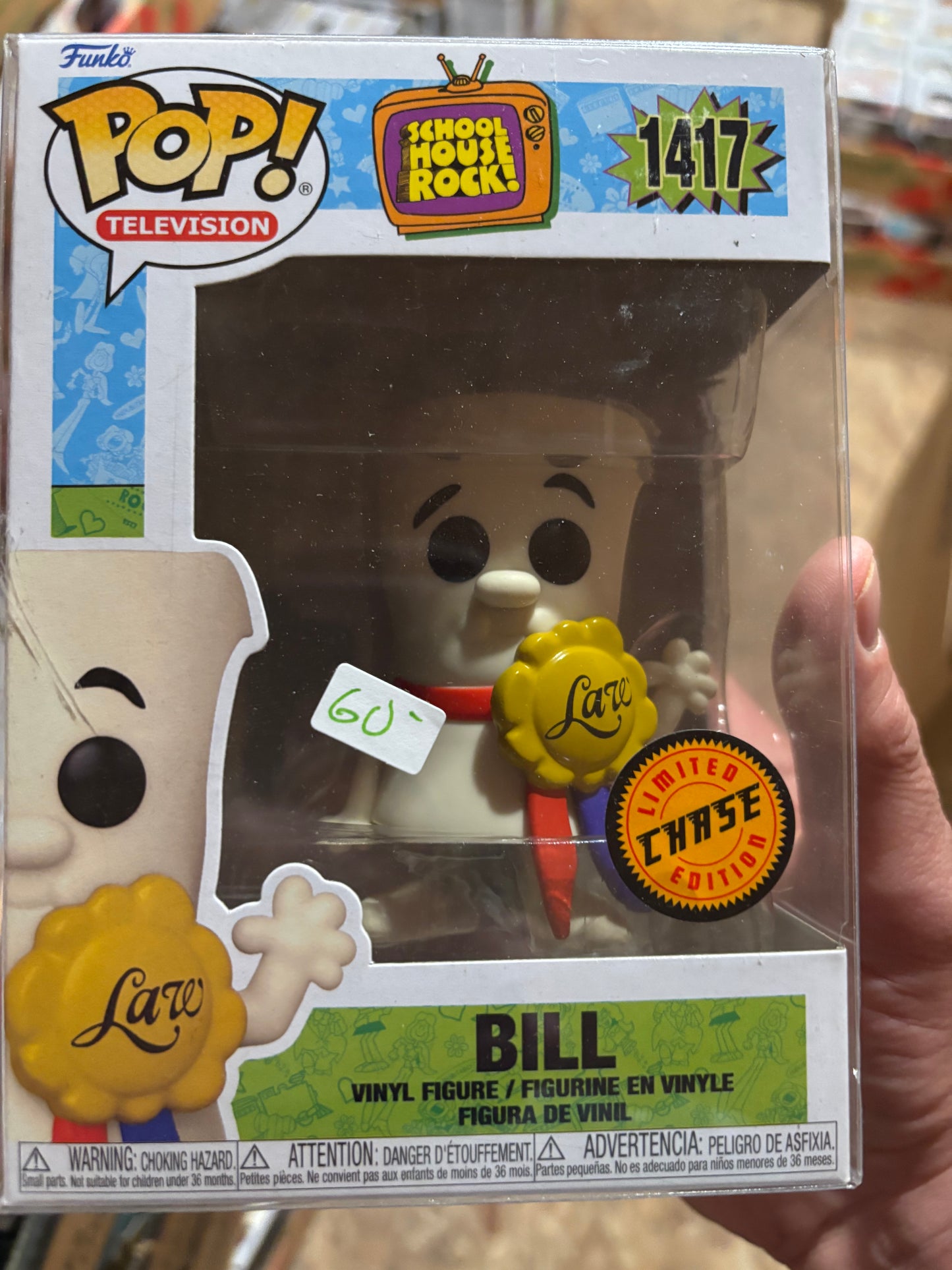 Funko Pop! TV: Schoolhouse Rock! -  BIll #1417 Chase