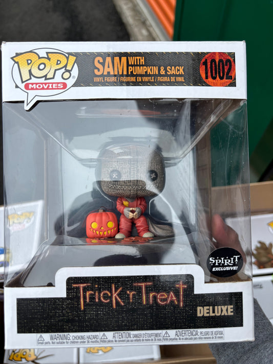 Sam Trick or Treat Funko Pop: Sam with Pumpkin & Sack #1002 Spirit Exclusive