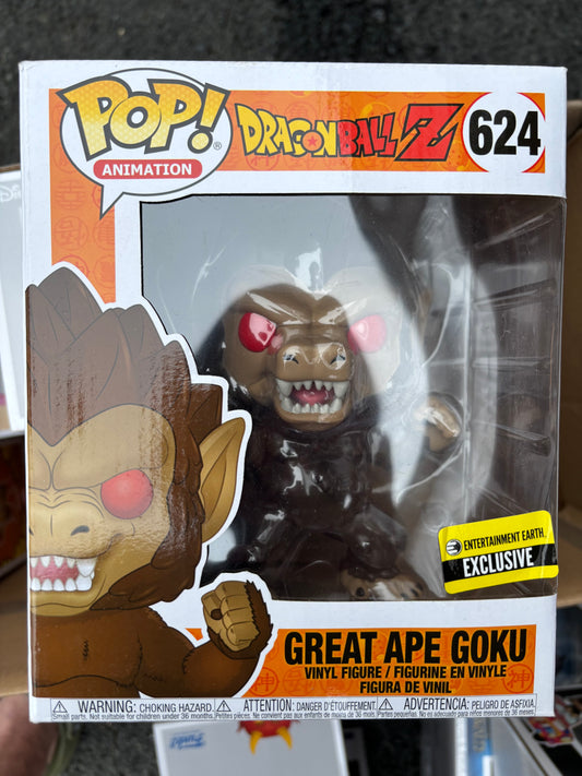 Funko Pop : Anime : Dragonball Z : Great Ape Goku #624 Entertainment Earth Exclusive (damaged sticker)
