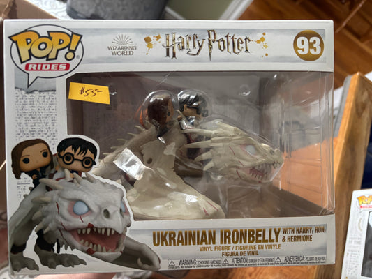 Harry Potter Pop! Ukrainian Ironbelly with Harry, Ron, & Hermione #93 Deluxe