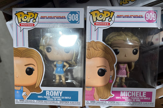 Funko Movie Pop : Romy and Michele's High School Reunion : Romy #908 + Michele #909