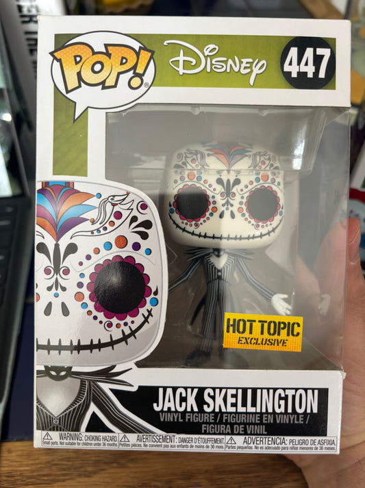 Disney Funko Pop!  Nightmare Before xmas - Jack Skellington #447 Hot Topic Exclusive Day of the dead