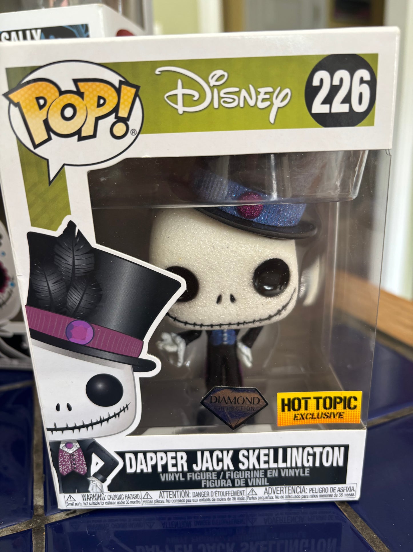 Disney Funko Pop!  Nightmare Before xmas - Dapper Jack Skellington #226 Diamond Hot Topic Exclusive