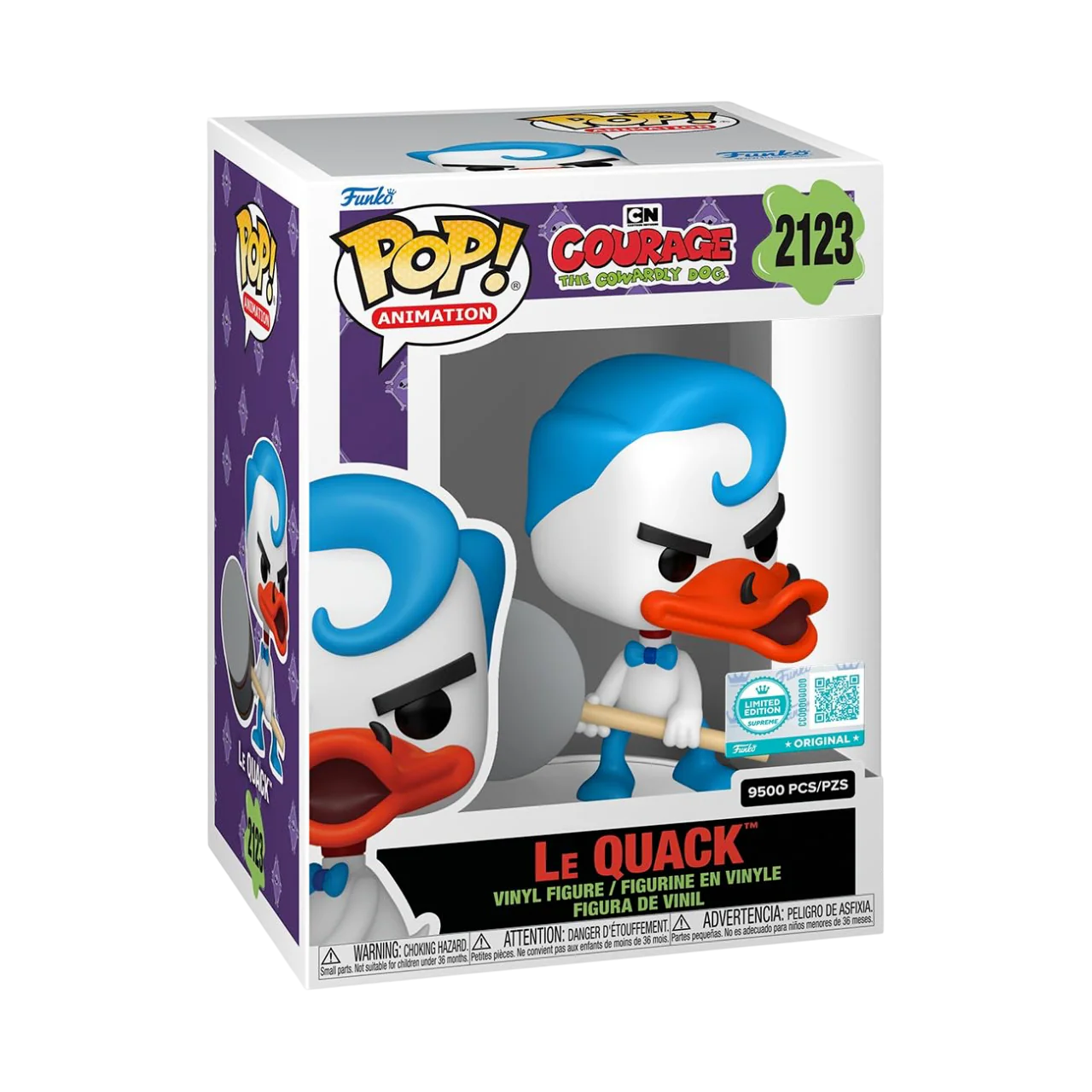 Funko Pop! Animation: Courage the Cowardly Dog: Le Quack LE 9,500 Funko Supreme Edition)