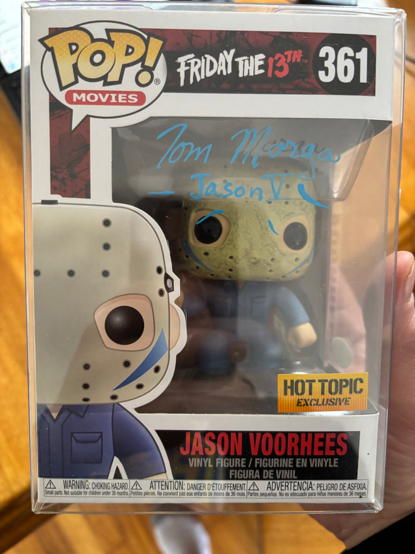 Funko Horror : Jason Voorhees #361 Hot topic Exclusive auto Tom Morga jason v