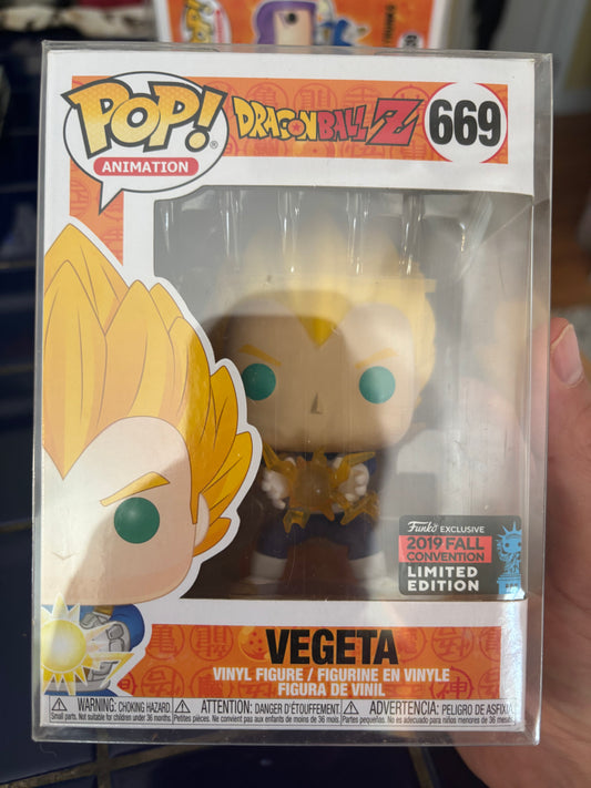 Dragonball Z DBZ Funko Anime Pop! Vegeta #669 2019 fall Convention Exclusive
