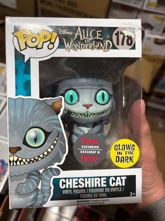 Disney Pop! ALice in Wonderland Cheshire Cat #178 GID Hmv Exclusive