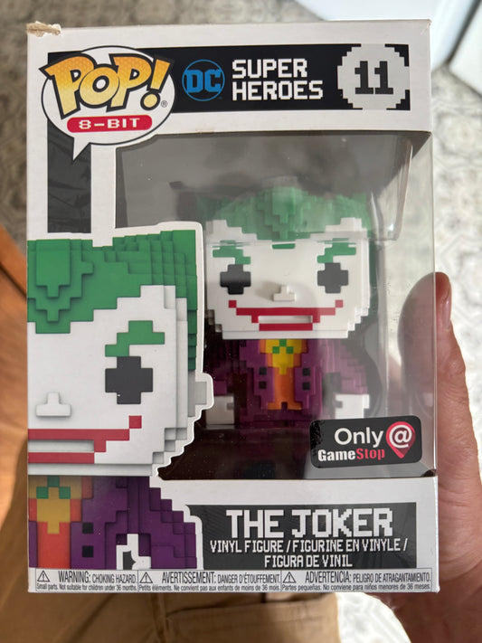 DC super Heroes Comics Pop! The Joker #11 8 Bit Gamestop Exclusive