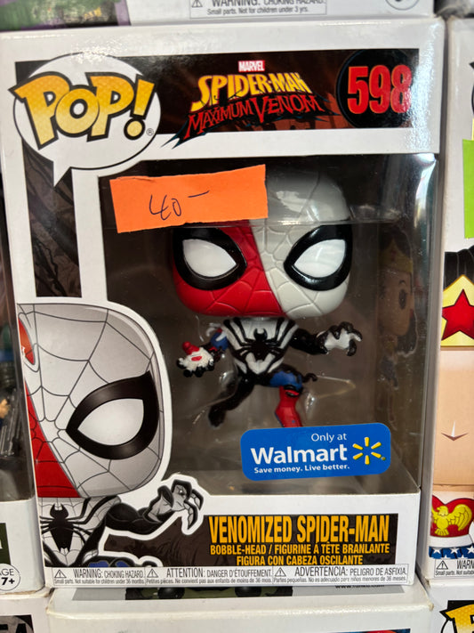 Marvel Pop! Spider-man Maximum Venom : Venomized Spider-man #598 Walmart Exclusive