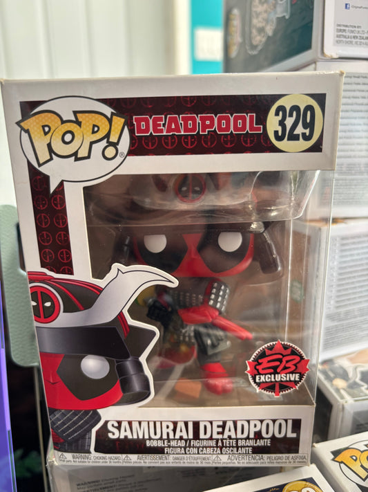Marvel Funko Pop!  Samurai Deadpool #329 Eb Games Exclusive