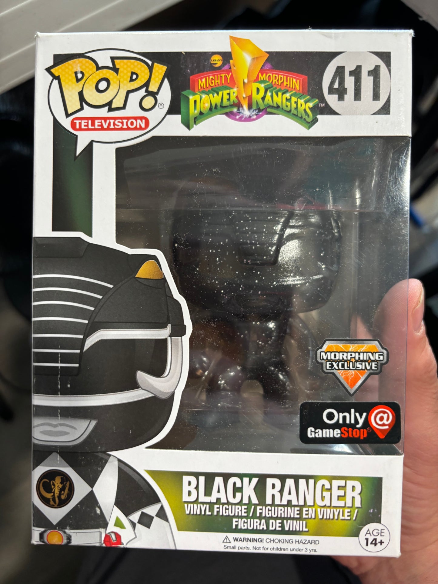 Funko Pop! TV: Mighty Morphin Power Rangers :  Black Ranger #411 Morphing Gamestop Exclusive