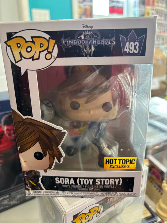 Disney Funko Pop!  Kingdom Hearts - Sora Toy Story #493 Hot topic Exclusive box damage