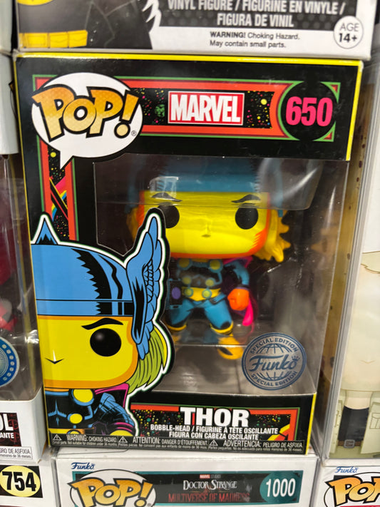 Marvel Funko Pop! Thor #650 Black Light Shared Exclusive