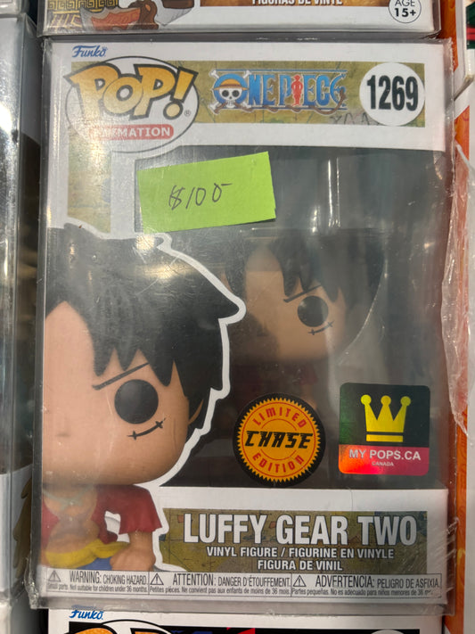 FUNKO POP! Anime: Chase : One Piece : Luffy Gear Two #1269 Mypops Exclusive chase