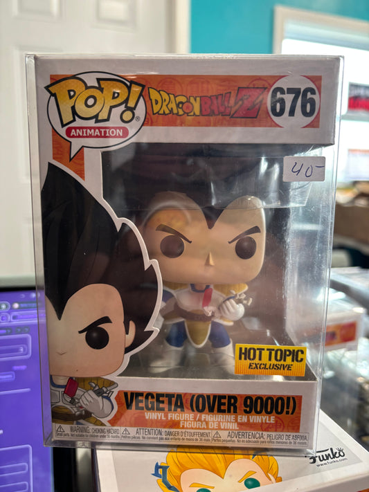 Dragon Ball z Funko Pop! Vegeta over 9000 #676 Hot Topic Exclusive