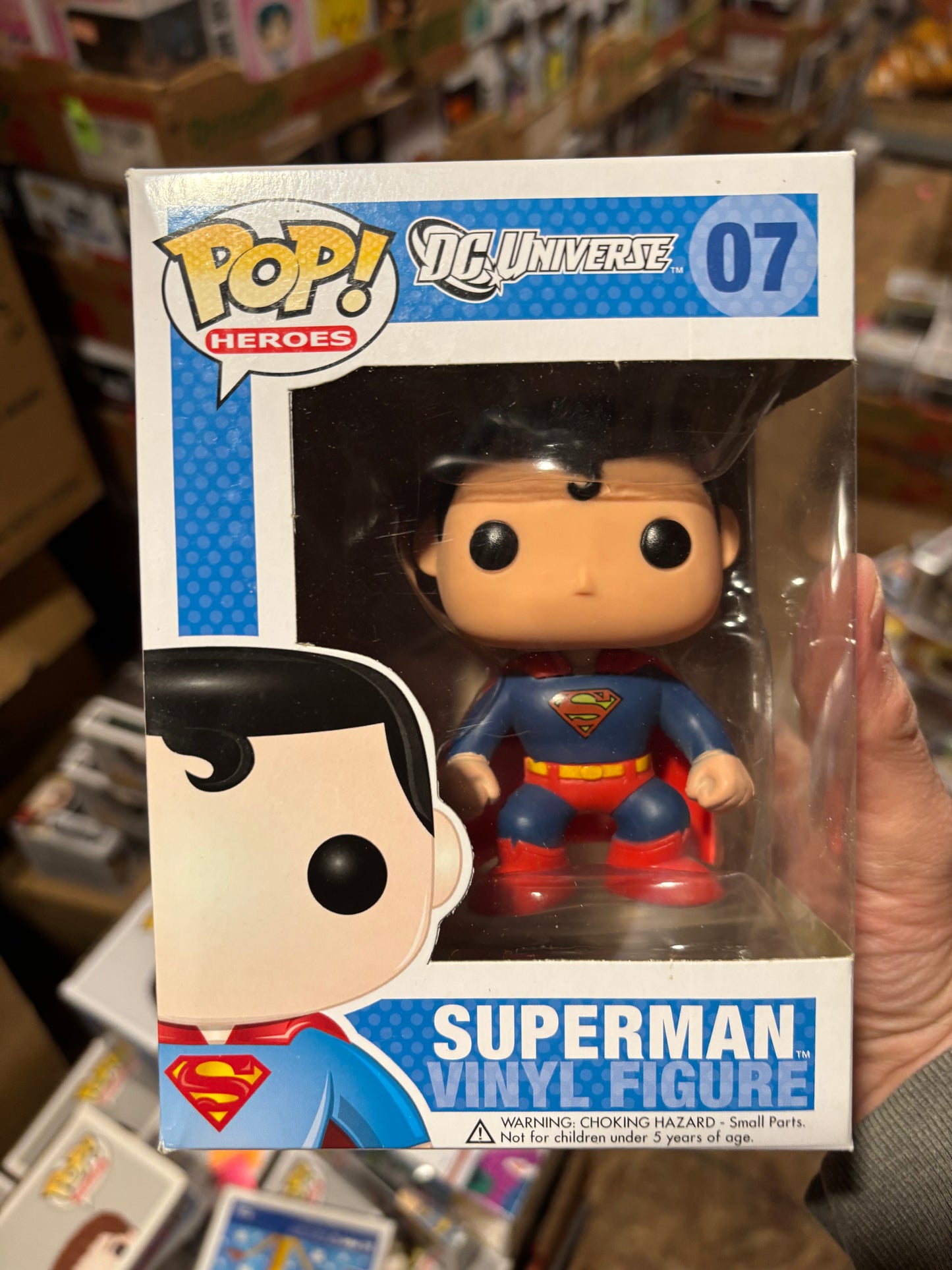 Funko Pop! DC Super Heroes Comics: Superman #07 Blue box