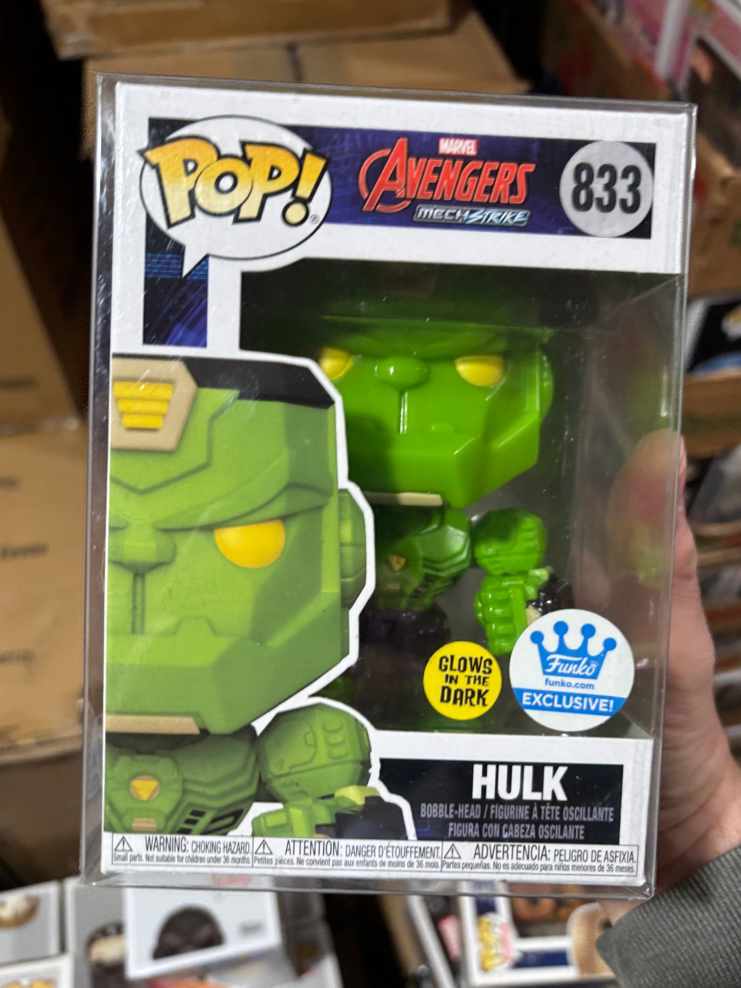 Funko Marvel Pop! Avengers Mechstrike  Incredible Hulk #833 Funko store exclusive
