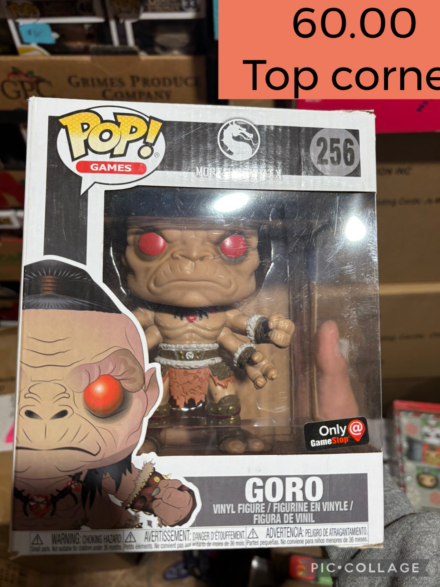 Funko Pop! Mortal Kombat :  Goro #256 Deluxe 6" Gamestop Exclusive
