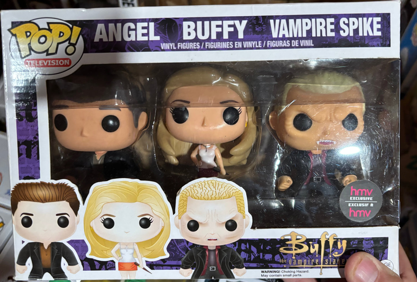 Funko Horror Pop!  - Buffy Vampire Slayer : Buffy Angel Spike triple pack hmv exclusive