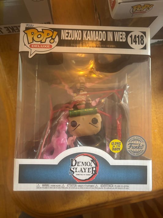 Funko! Pop Animation: Demon Slayer : Nezuko Kamado in web #1418 GID Shared Exclusive