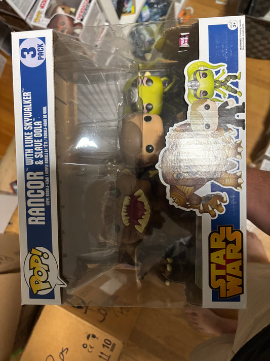 Star Wars Pop! Rancor with Luke Skywalker & Slave Oola 3pack