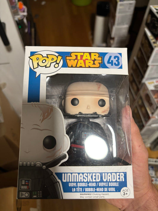 Star Wars Pop!  Unmasked Vader #43 Blue box