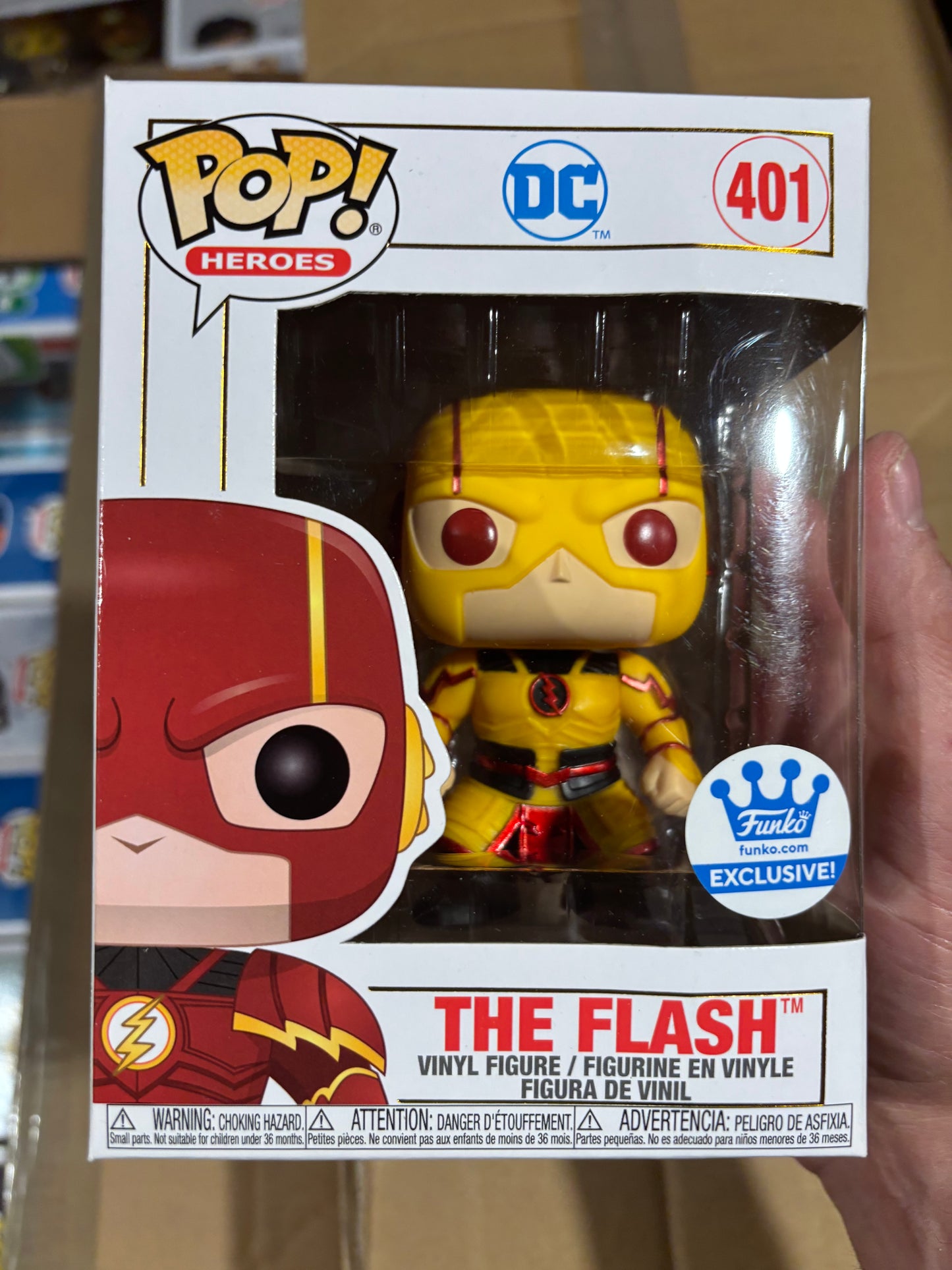 Dc Funko Pop : IMPERIAL PALACE Flash #401  Yellow Funko Store Exclusive