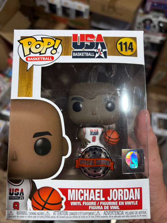 NBA Pop! Michael Jordan #114 White Jersey Usa
