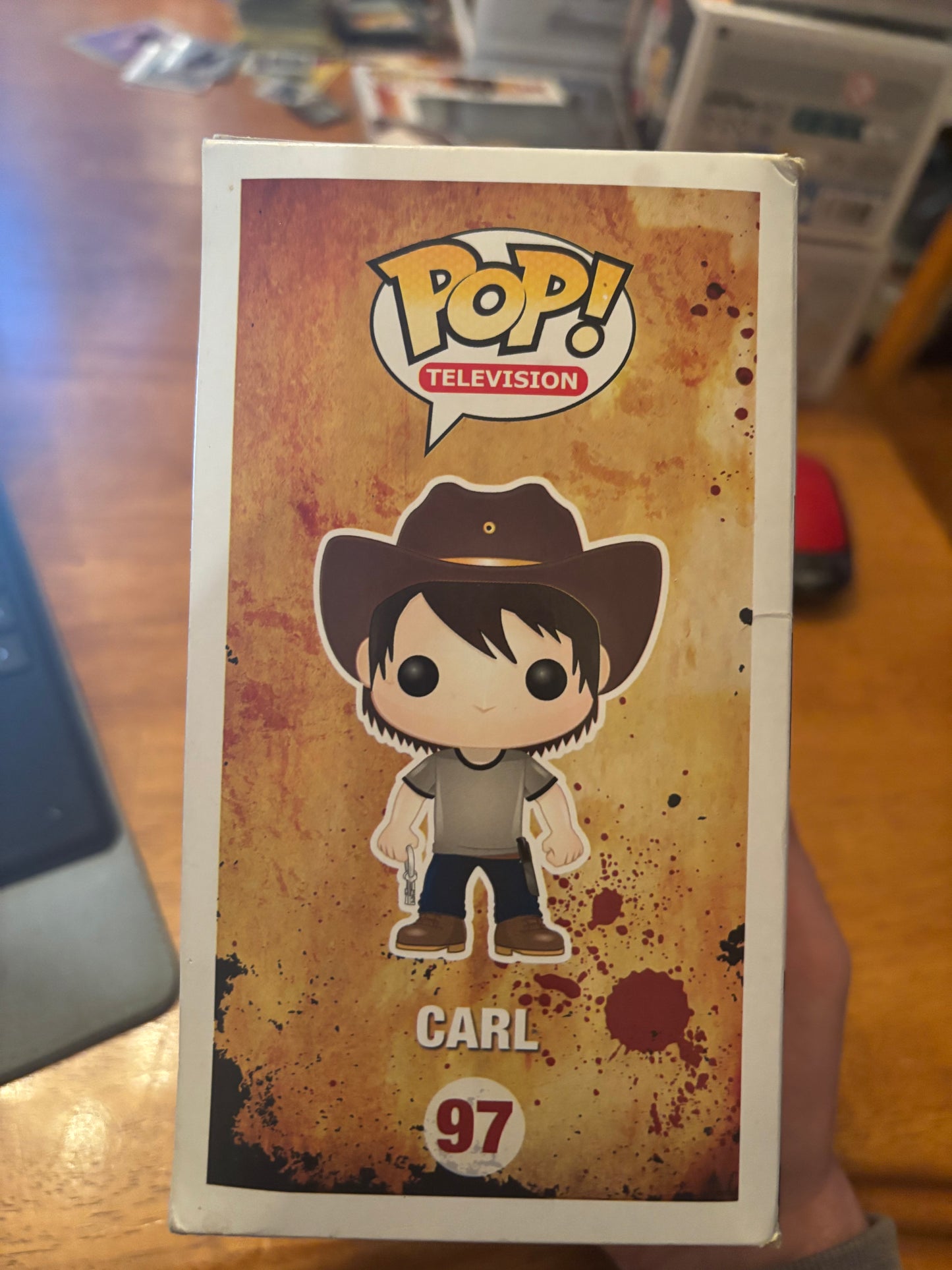 FUNKO POP! Television : Walking Dead : Carl Grimes #97 Box damage