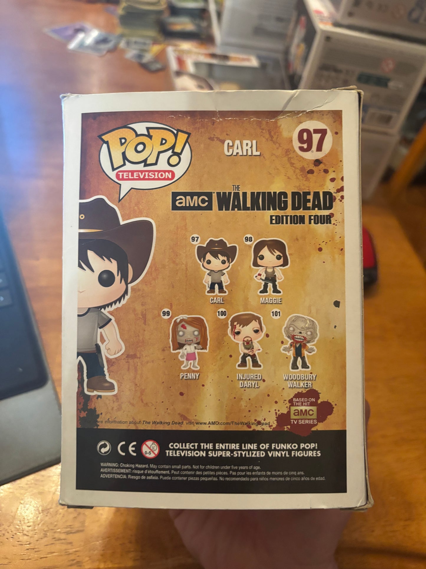 FUNKO POP! Television : Walking Dead : Carl Grimes #97 Box damage