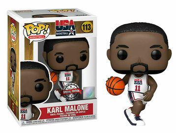 NBA Pop! Karl Malone #113  White Jersey Usa Exclusive