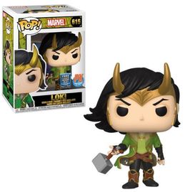 Funko Pop : Marvel : Loki #615 Loki (Holding Mjolnir) Px Previews Exclusive
