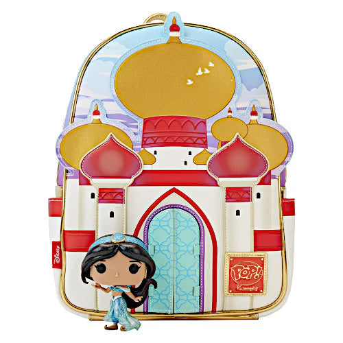 Loungefly Aladdin 30th Anniversary Palace Mini Backpack & Jasmine Diamond Pop! Bundle (LE 3000)