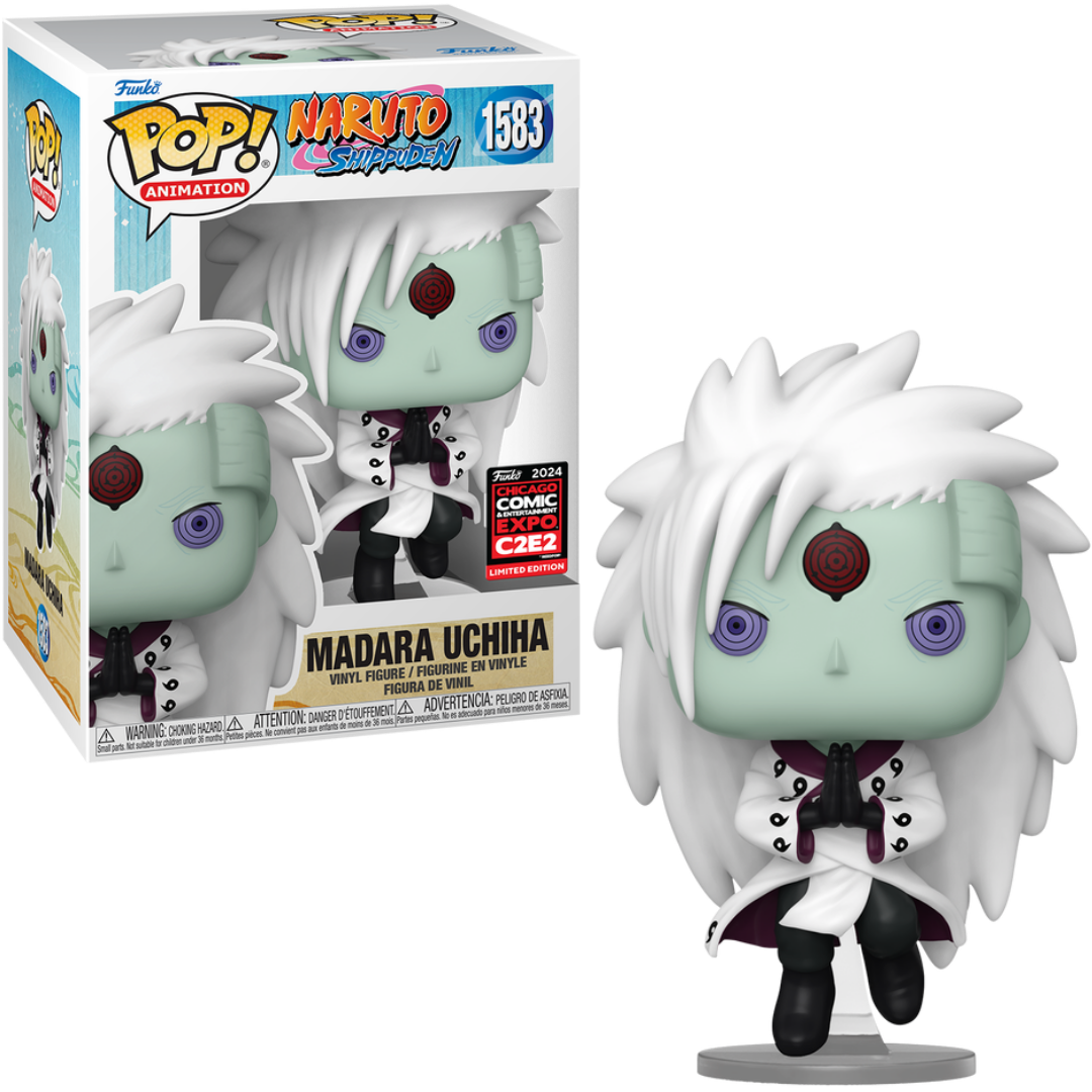 Funko Pop! Anime: Naruto: Madara Uchiha (Third Eye) C2E2 chicago sticker Convention Exclusive #1583