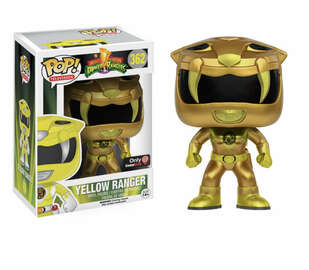 Funko Pop! TV: Mighty Morphin Power Rangers :  Yellow Ranger #362 Metallic Gamestop Exclusive